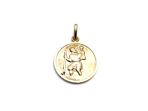 9ct Yellow Gold St Christopher Pendant