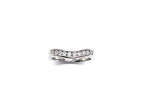 Platinium Diamond Wishbone Ring