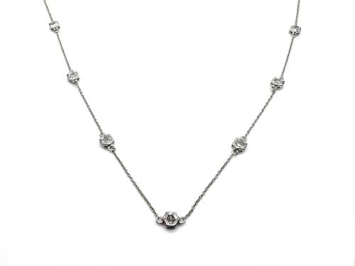 9ct White Gold Laboratory Grown Diamond Necklet