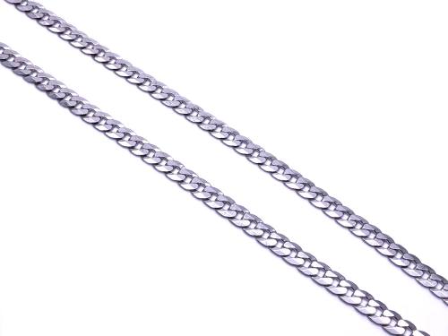 9ct White Gold Curb Chain