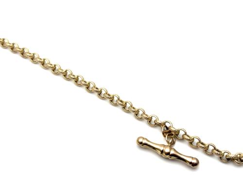 9ct Belcher Bracelet with T Bar 7 1/4