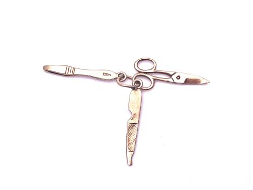 9ct Yellow Gold Manicure Set Charm