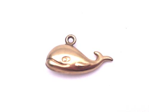 9ct Yellow Gold Whale Charm