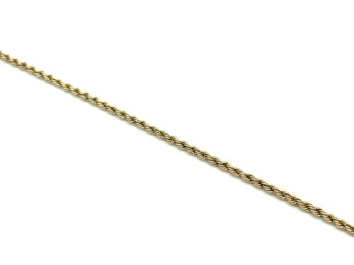 9ct Yellow Gold Rope Bracelet 7 3/4