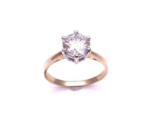 9ct Yellow Gold Moissanite Ring