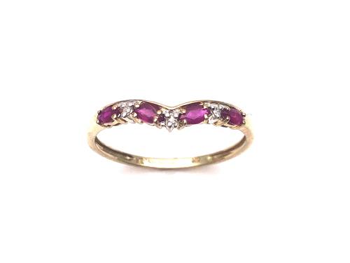 9ct Ruby & Diamond Eternity Ring