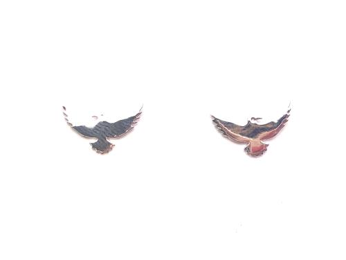 Silver Dove Earring Studs