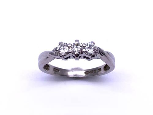 Platinum Diamond 3 Stone Ring