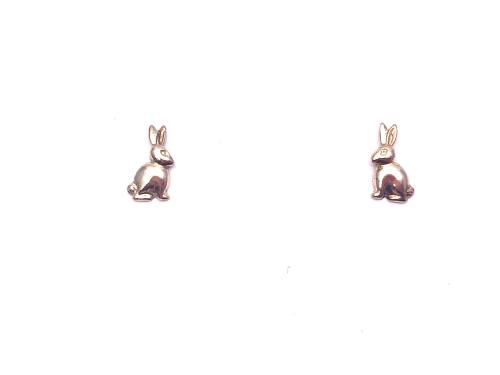 9ct Yellow Gold Bunny Stud Earrings