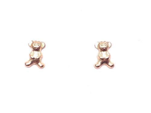 9ct Yellow Gold Teddy Stud Earrings