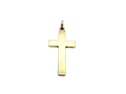 9ct Yellow Gold Plain Cross