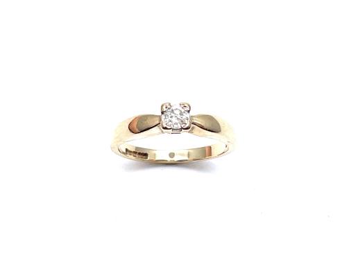 9ct Yellow Gold Diamond Solitaire Ring