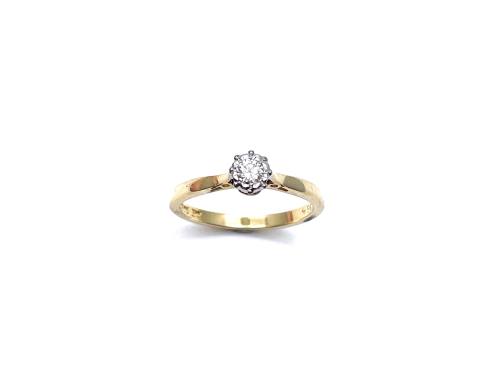 18ct Yellow Gold Diamond Solitaire Ring