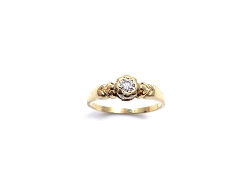 18ct Yellow Gold Diamond Solitaire Ring