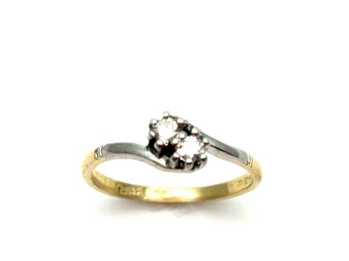 18ct Yellow Gold 2 Stone Ring