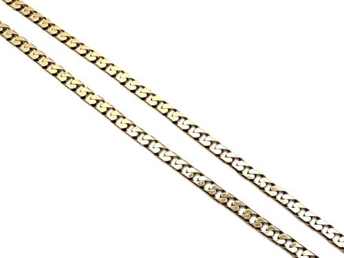 9ct Yellow Gold Curb Chain 20 1/2 Inch