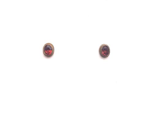 9ct Garnet Stud Earrings