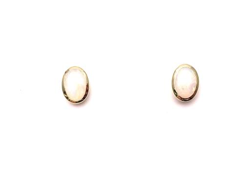 9ct Yellow Gold Opal Stud Earrings