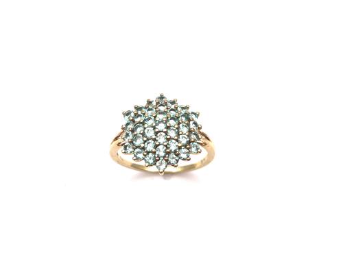 9ct Green Beryl Cluster Ring