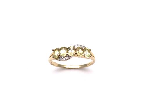 9ct Chrysoberyl & Diamond Ring