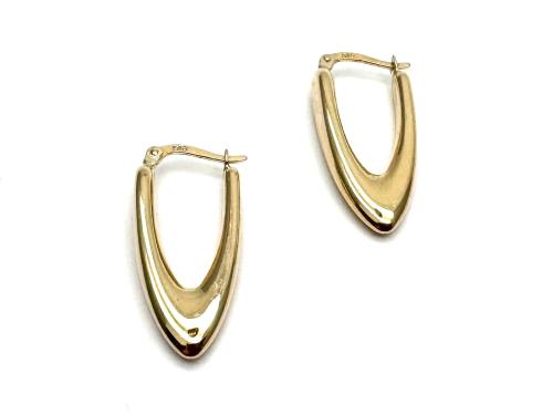 9ct Yellow Gold Plain Hoop Earrings