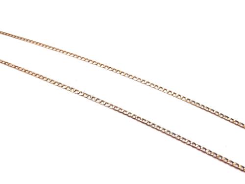 9ct Yellow Gold Fine Curb Chain 18 Inch