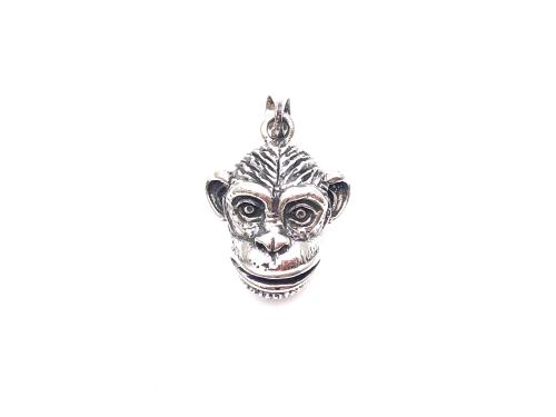 Silver Monkey Head Pendant