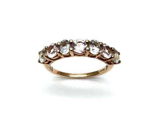 9ct Beryl & Morganite Eternity Ring