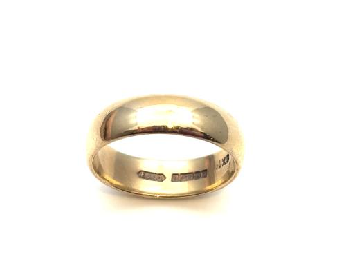 9ct Yellow Gold Wedding Ring 6mm