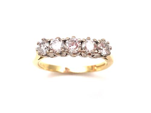 18ct Diamond 5 Stone Ring Est 1.00ct