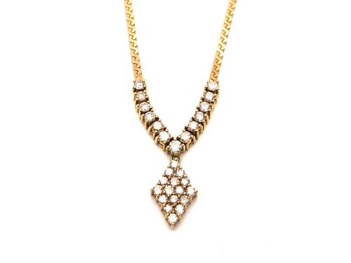 9ct Yellow Gold Diamond Necklet