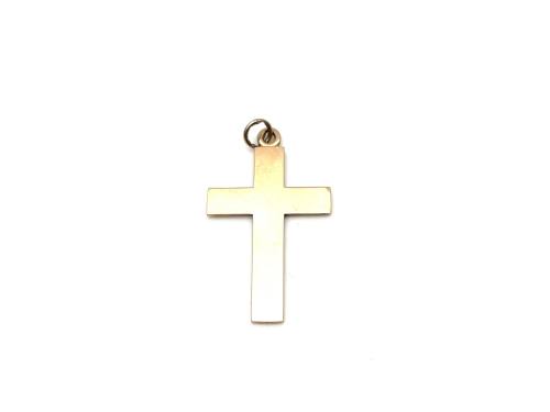 9ct Yellow Gold Cross Pendant 14x22mm