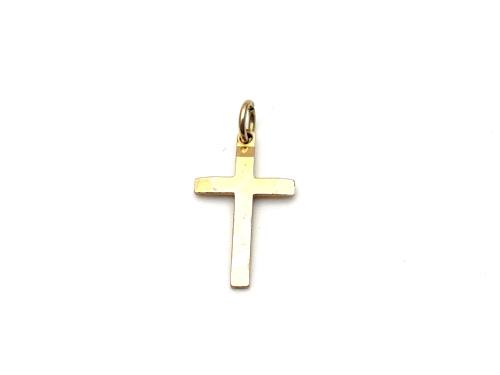 9ct Yellow Gold Cross Pendant 12x20mm