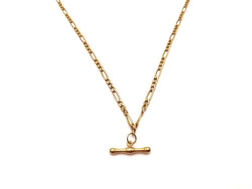 9ct Yellow Gold T-Bar Fiagro Chain