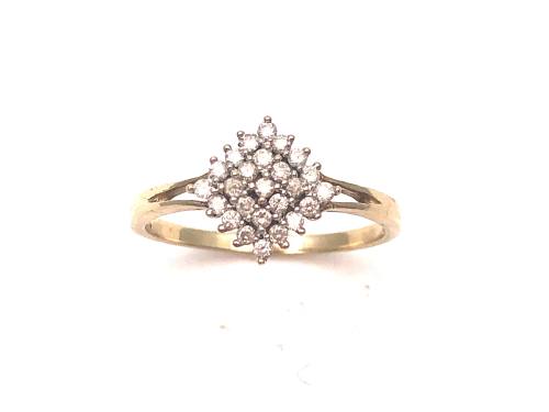 9ct Diamond Marquise Cluster Ring