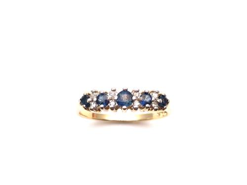 9ct Sapphire & Diamond Eternity Ring