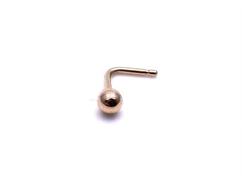 9ct Yellow Gold Plain Ball Nose Stud