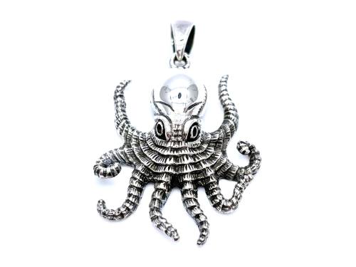 Silver Octopus Pendant