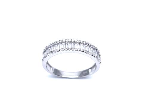 Silver CZ Baguette Eternity Ring