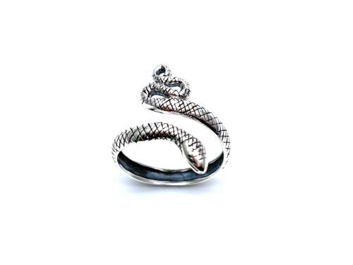 Silver Coiled Cobra Ring