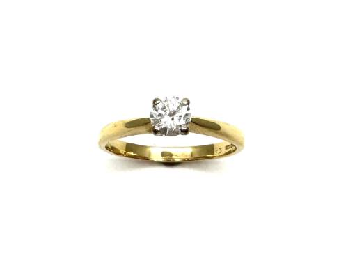 18ct Yellow Gold Diamond Solitaire Ring