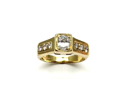 18ct Yellow Gold Diamond Solitaire Ring