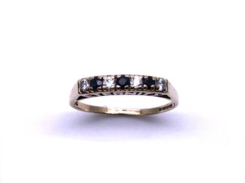 9ct Sapphire & CZ Eternity Ring