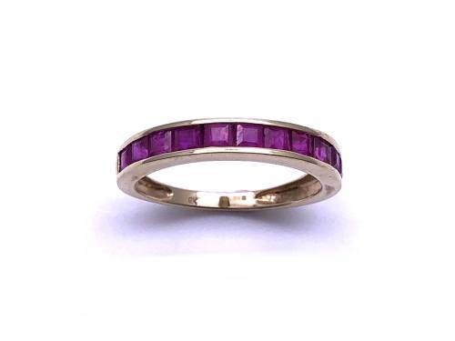 9ct Yellow Gold Ruby Eternity Ring