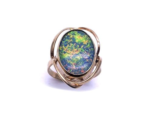 9ct Yellow Gold Opal Triplet Ring