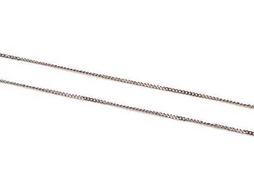 9ct White Gold Fine Curb Chain