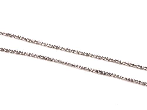 9ct White Gold Curb Chain