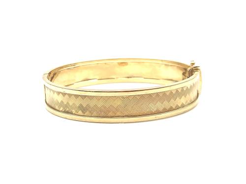 9ct Yellow Gold Hinged Bangle