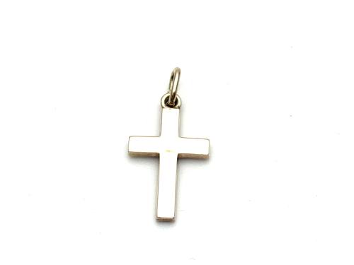 9ct Yellow Gold Cross Pendant 10x18mm