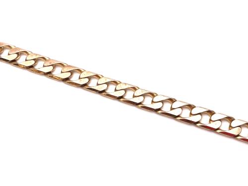 9ct Yellow Gold Curb Bracelet 7 3/4 inc